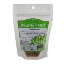 Load image into Gallery viewer, Organic Green Lentil Sprouting Seeds (4 ounces)