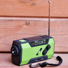 Load image into Gallery viewer, Ready Hour 4-in-1 Emergency Solar Flashlight & AM/FM/Weather Radio w/ Hand Crank