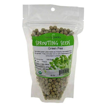 Load image into Gallery viewer, Organic Green Pea Sprouting Seeds (8 ounces)
